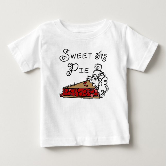 Camiseta Para Bebê Bebê Body Sweet as Pie Tutu (Frente)