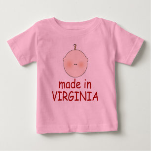 Camiseta Para Bebê Bebê bonito feito no t-shirt de Virgínia