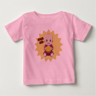 Camiseta Para Bebê Bebê bonito vestindo roupa de jogador de futebol