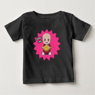 Camiseta Para Bebê Bebê bonito vestindo roupa de jogador de futebol T