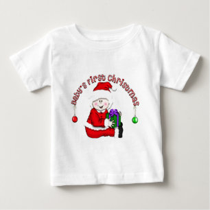 Camiseta Para Bebê Bebê Branco Elf 1rua Natal