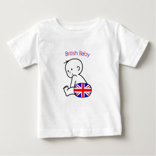 Camiseta Para Bebê Bebê britânico