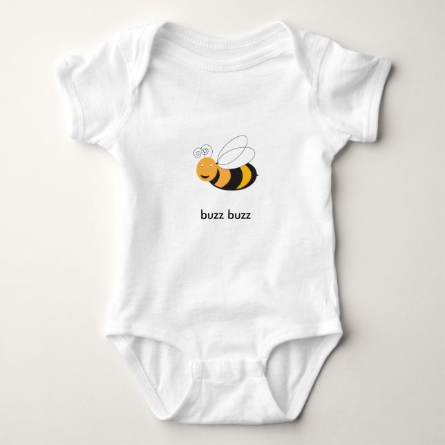 Camiseta Para Bebê Bebê Bumble (Frente)
