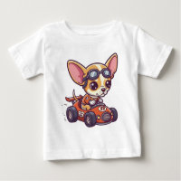 Bebê Cachorro Chihuahua Piloto de Carro de Corrida