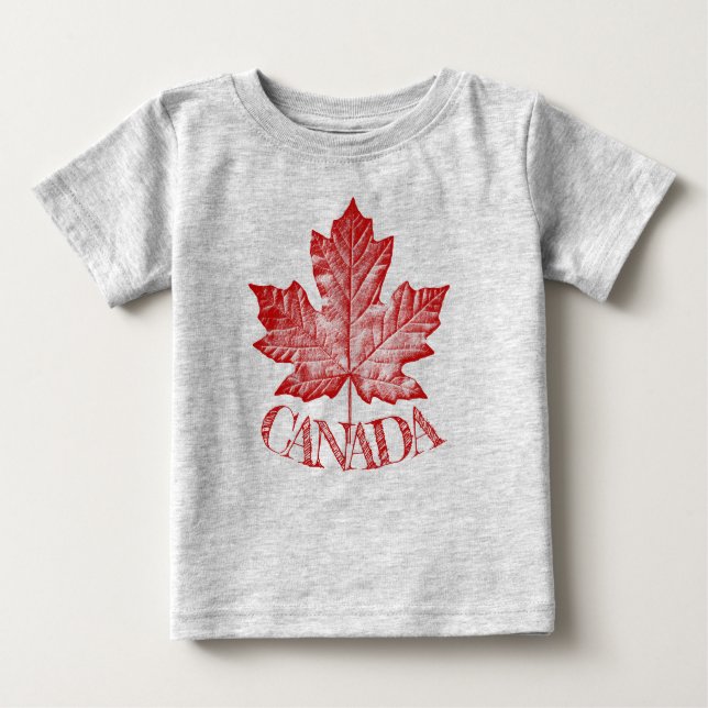 Camiseta Para Bebê Bebê Canadá T-shirt Retro Canada Baby Shirts (Frente)
