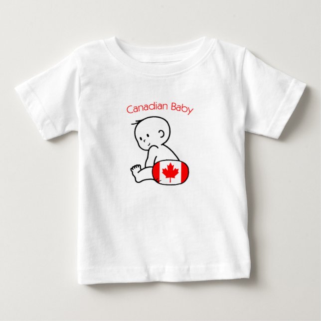 Camiseta Para Bebê Bebê canadense (Frente)
