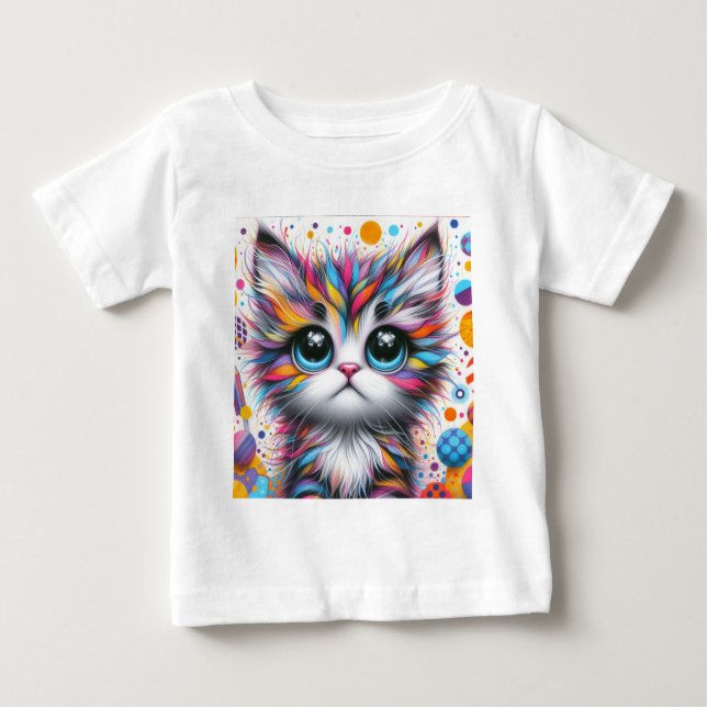 Camiseta Para Bebê Bebê Cat 2 (Frente)