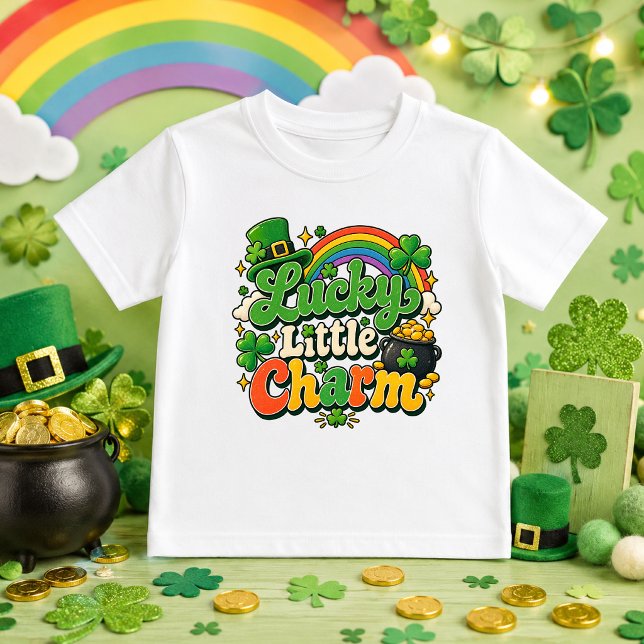 Camiseta Para Bebê bebê charme sortudo fofo st. patrick (Criador carregado)