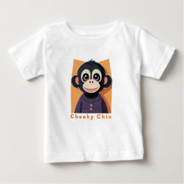 Camiseta Para Bebê Bebê Chimp Cheeky