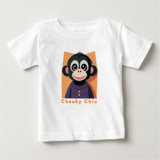Camiseta Para Bebê Bebê Chimp Cheeky