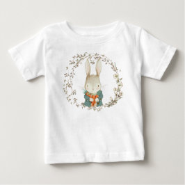 Camiseta Para Bebê Bebê Coelho Com Cenoura