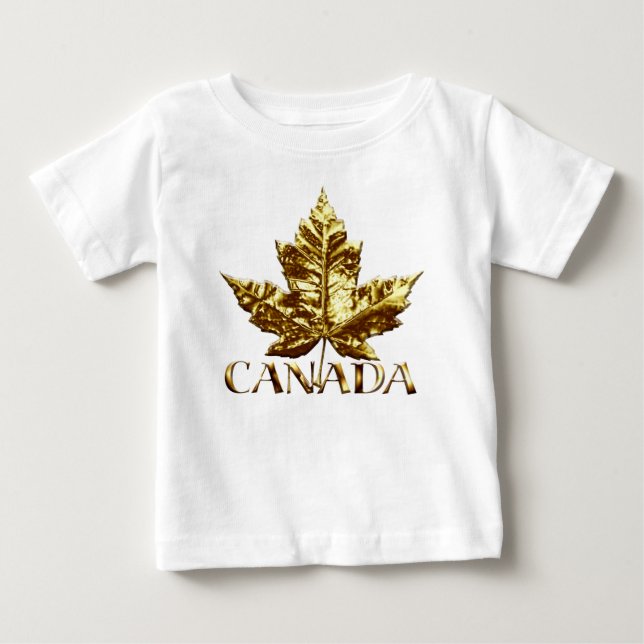 Camiseta Para Bebê Bebê com Bandeira do Canadá Tootoo Canadá Macacão  (Frente)