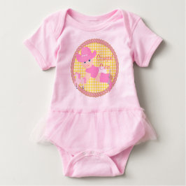 Camiseta Para Bebê Bebê Cowgirl Chapéu Rosa Botas e Tutu de Cavalo