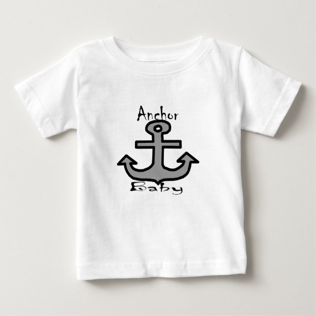 Camiseta Para Bebê Bebê da âncora (Frente)