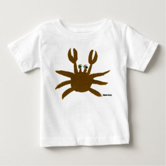 Camiseta Para Bebê Bebê da arte: Caranguejo e gaivota loucos