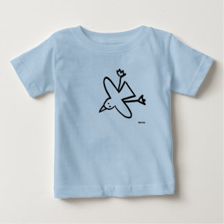 Camiseta Para Bebê Bebê da arte: Desenho da gaivota do tintureiro de