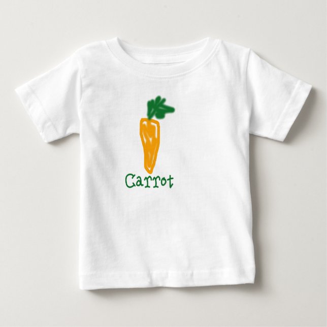 Camiseta Para Bebê Bebê da cenoura (Frente)