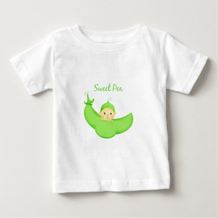 Camiseta Para Bebê Bebê da ervilha doce