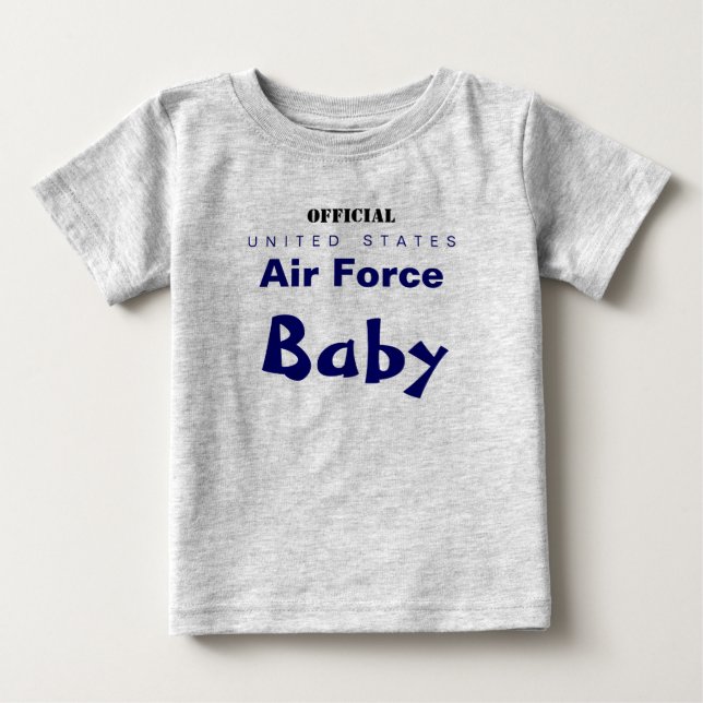Camiseta Para Bebê Bebê da Força Aérea (Frente)