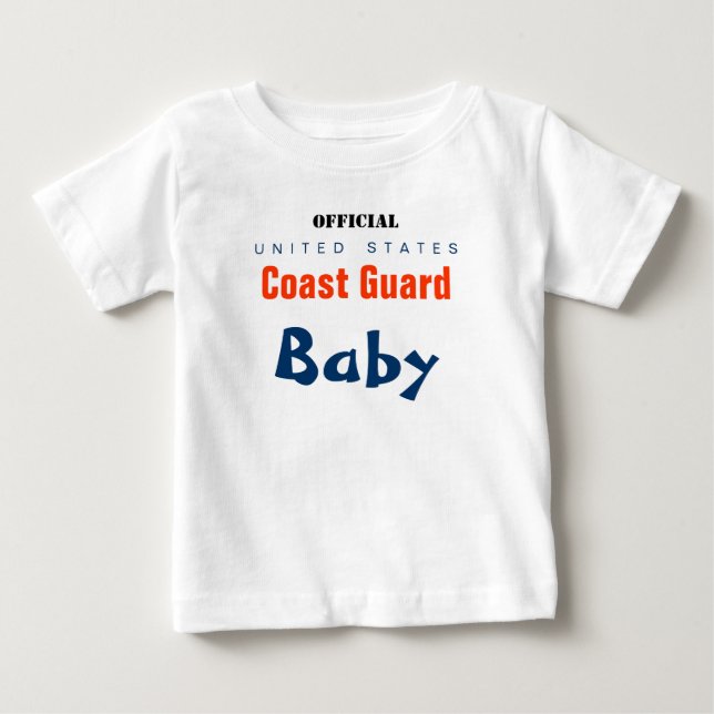 Camiseta Para Bebê Bebê da Guarda Costeira (Frente)