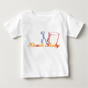 Camiseta Para Bebê Bebê da praia