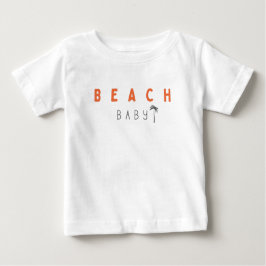 Camiseta Para Bebê bebê da praia. Baby T-Shirt