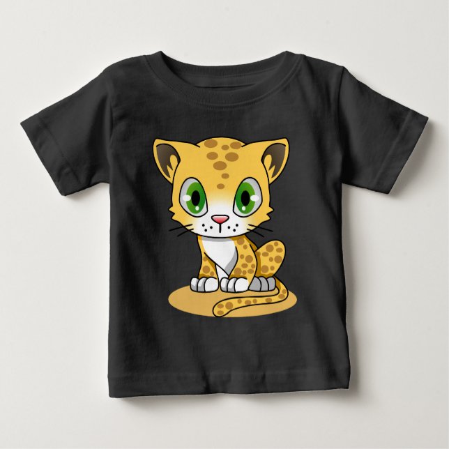 Camiseta Para Bebê Bebê de camiseta-leopardo (Frente)