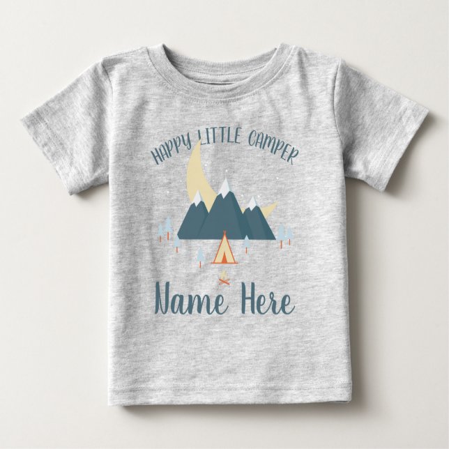 CAMISETA PARA BEBÊ BEBÊ DE CAMPER FELIZ (Frente)