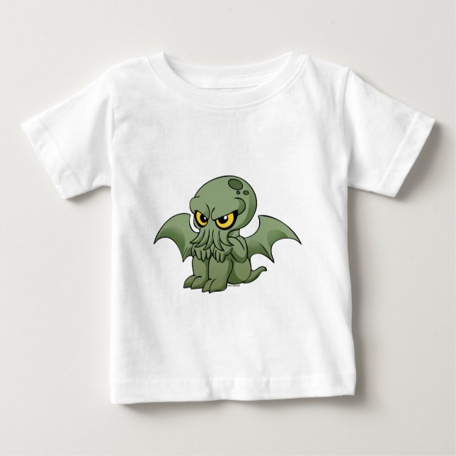 Camiseta Para Bebê Bebê de Cthulhu (Frente)