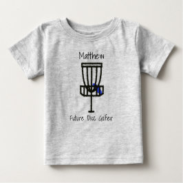 Camiseta Para Bebê Bebê de Golfer de Disco Personalizado Futuro