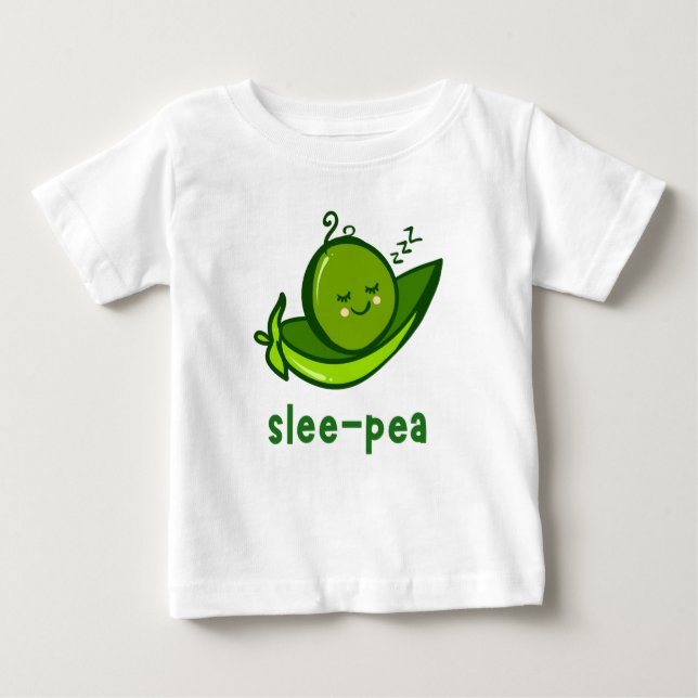 Camiseta Para Bebê Bebê de Leite-Pea - Bebê do Chá de Jardim (Frente)