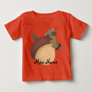 Camiseta Para Bebê Bebê de pequeno racon personalizável