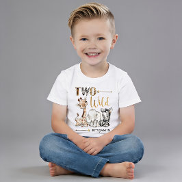 Camiseta Para Bebê Bebê de Primeiro Aniversário Personalizado Dois Se