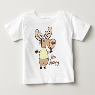 Camiseta Para Bebê Bebê de rena
