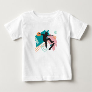 Camiseta Para Bebê Bebê de skate
