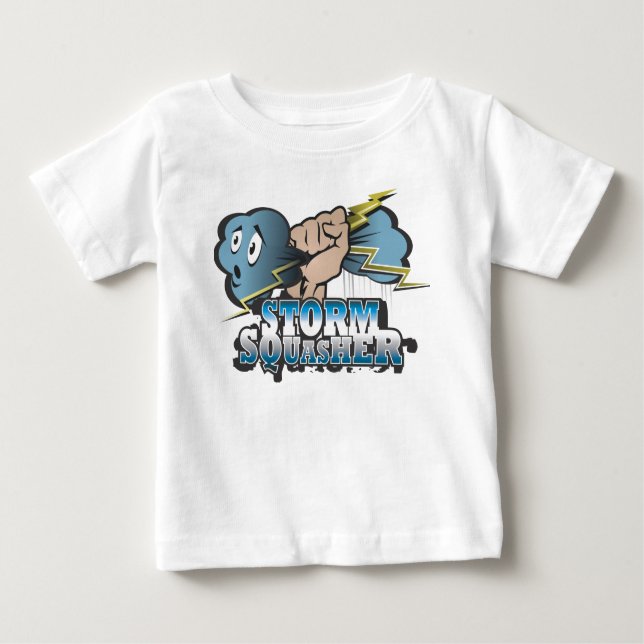 Camiseta Para Bebê Bebê de Squasher da tempestade (Frente)