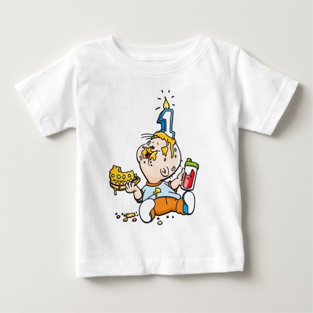 Camiseta Para Bebê Bebê de um ano (Frente)