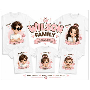 Camiseta Para Bebê Bebê - Design de Camiseta de Família Fofo