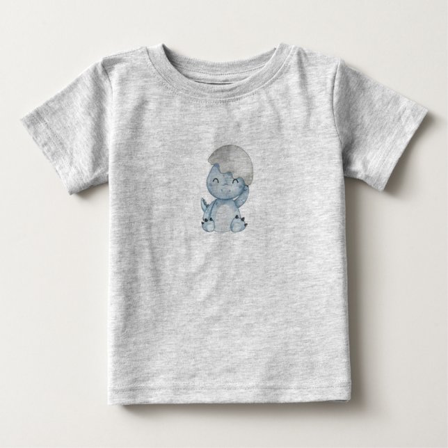 Camiseta Para Bebê bebê dino (Frente)