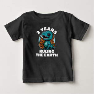 Camiseta Para Bebê Bebê Dinossauro 2 Anos Aniversário
