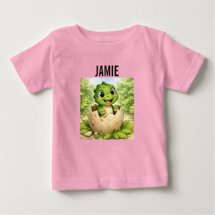 Camiseta Para Bebê Bebê Dinossauro Adorável Recém-Nascido Menino