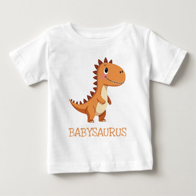 Camiseta Para Bebê Bebê Dinossauro Fofo Bebêsaurus (Frente)