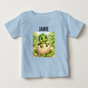 Camiseta Para Bebê Bebê Dinossauro Recém-Nascido Adorável Criança Peq