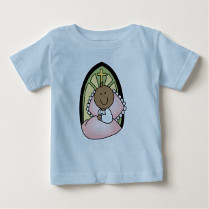 Camiseta Para Bebê Bebé do afro-americano do baptismo