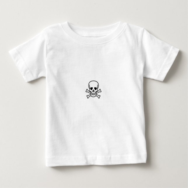 Camiseta Para Bebê bebê do crânio (Frente)