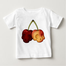 Camiseta Para Bebê Bebê do crânio de cereja doce
