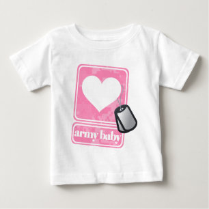 Camiseta Para Bebê Bebê do exército (menina)