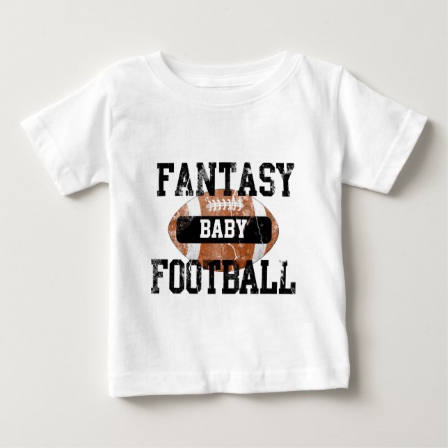 Camiseta Para Bebê Bebê do futebol da fantasia (Frente)