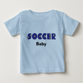 Camiseta Para Bebê Bebê do futebol no azul