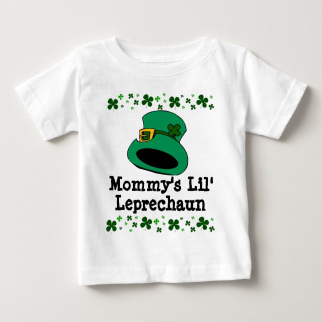 Camiseta Para Bebê Bebê do Leprechaun do Lil da mamã (Frente)